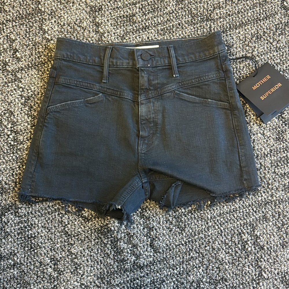 NWT MOTHER The Dazzler Front Yoke Short Fray Size 24 - Picture 3 of 7